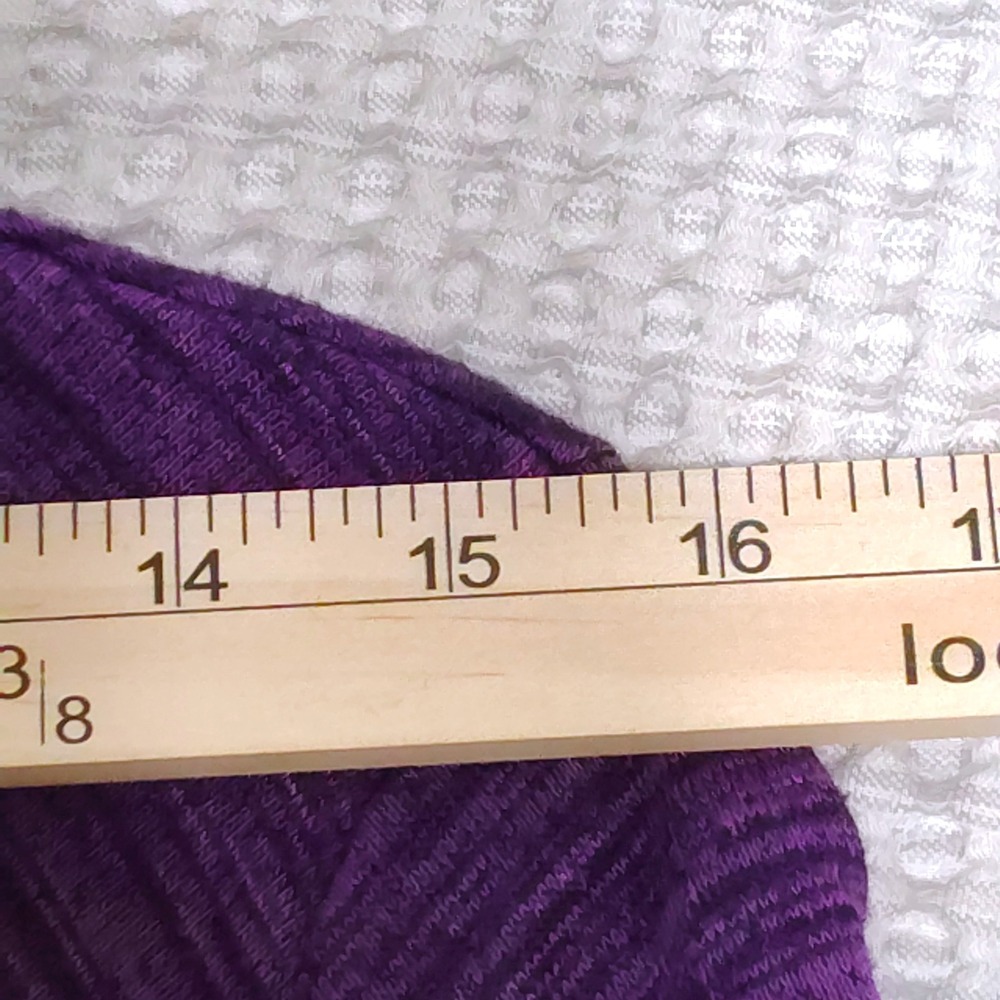 Cable & Gauge XL Purple Tunic Top 3/4 Sleeve Asymmetrical Hem Blouse Casual - Picture 8 of 11
